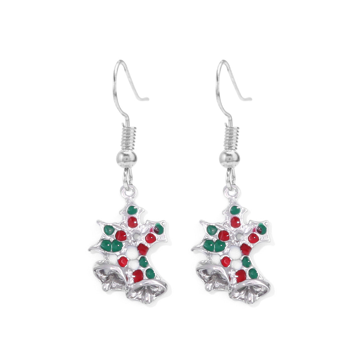Wholesale Christmas Series Fashion Alloy Christmas Tree Old Man Bell Elk Candy Cane Earrings